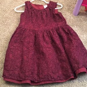 3t burgundy dress